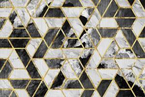 3D Фотообои Artegrafico «Ромбы обрамленные золотом» AM-006 канвас