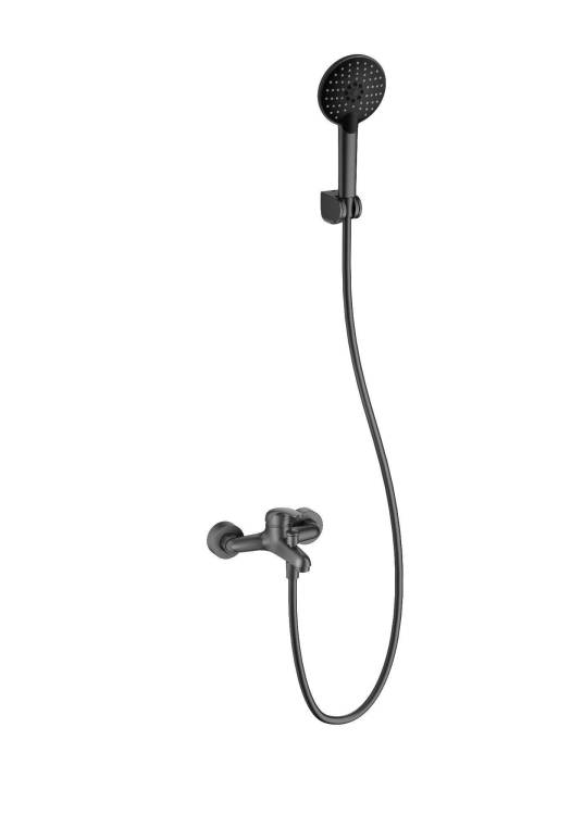 Смеситель для ванны Wonzon & Woghand WW-4530-BGG с душем, темный графит