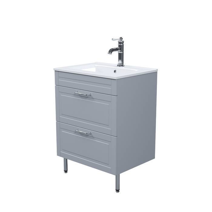 Тумба с раковиной Iddis Oxford 60 OXF60L0I95K напольная, светло-серый