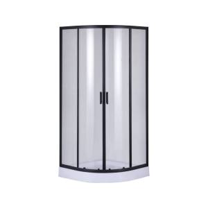 Душевой уголок Taliente TA-09091-1CB профиль матовый черный, стекло прозрачное, 90x90x195
