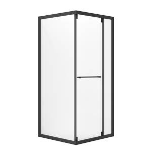 Душевой уголок Niagara Nova NG-6835-34BLACK профиль черный матовый, стекло прозрачное, 100x100x195