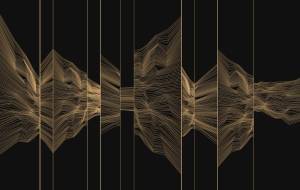 3D Фотообои Artegrafico «Безупречная геометрия в золотом исполнении» LST-029 песок