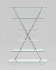 Стеллаж Stool Group Гейт EDCS-006 стекло, сталь серебро 120x30x176 фото 2