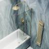 Шторка на ванну MaybahGlass MGV-656-3 69x140, поворотная, стекло прозрачное 6 мм, профиль золото