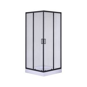 Душевой уголок Taliente TA-09092-1CB профиль матовый черный, стекло прозрачное, 90x90x195