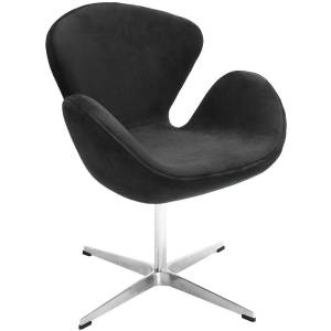 Кресло Bradex Home Swan Style Chair FR 0650 графит/искусственная замша