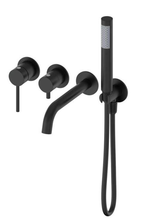 Смеситель для ванны Oliveeka Y OL-889017-MB встраиваемый, с внутренней частью, черный матовый