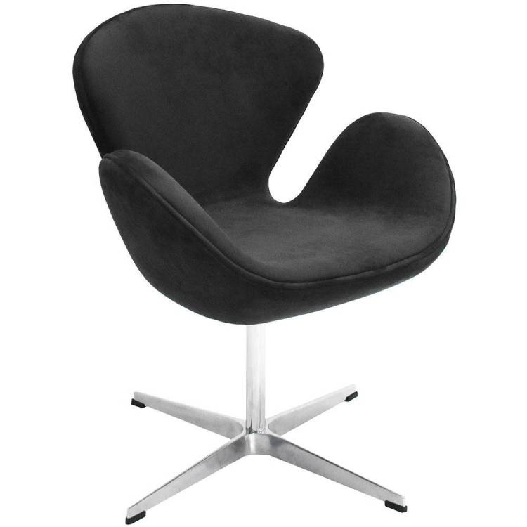Кресло Bradex Home Swan Style Chair FR 0650 графит/искусственная замша