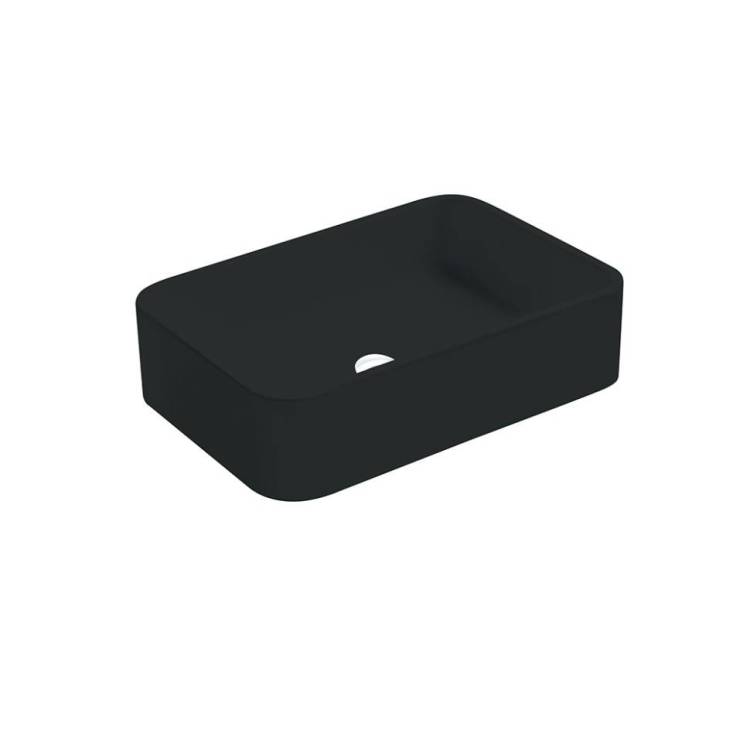 Раковина накладная AXA Cosa 8621007 прямоугольная 600х450х160мм, Black Matt