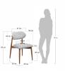 Стул Bradex Home Lucas 3 RF 0798D серый букле с ножками цвета орех фото 13