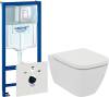 Комплект  Чаша для унитаза подвесного Ideal Standard I.Life B T461401 безободковая, euro white + Крышка-сиденье Ideal Standard I.Life B T468301 с микр