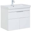 Тумба с раковиной Aquanet Ирис new 00310149 710 белый глянец, 1 ящик, 2 дверцы