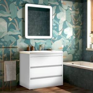 Мебель для ванной Art&Max Family 90, напольная, Bianco Lucido