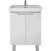 Тумба с раковиной Dreja Q Plus (D) 55 с опорами, белый глянец фото 2
