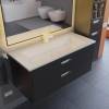 Тумба с раковиной Uperwood Modul 393020553 подвесная, матовая, черная, 100 см фото 5