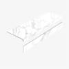 Ступень Staro L Porcelain Step Statuario Calipso Matt с подступенником 32x120