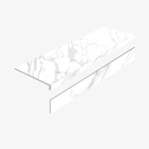 Ступень Staro L Porcelain Step Statuario Calipso Matt с подступенником 32x120