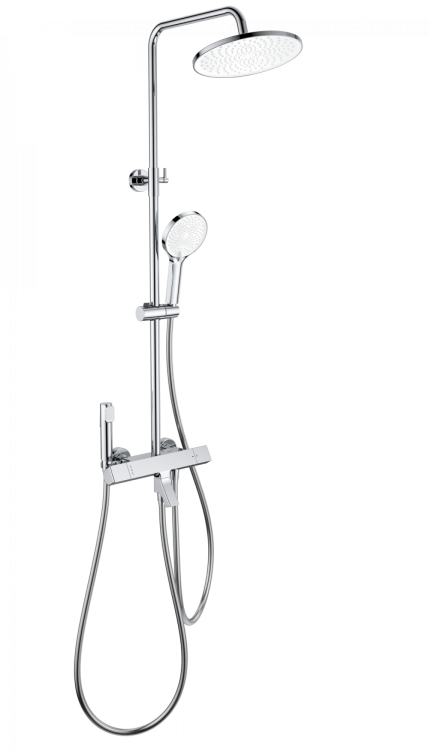 Душевая стойка Wonzon & Woghand WW-B3094-CR с термостатом, хром