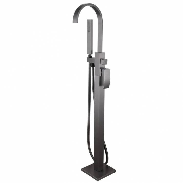 Смеситель для ванны Abber Wasserfall AF8615NG напольный, никель
