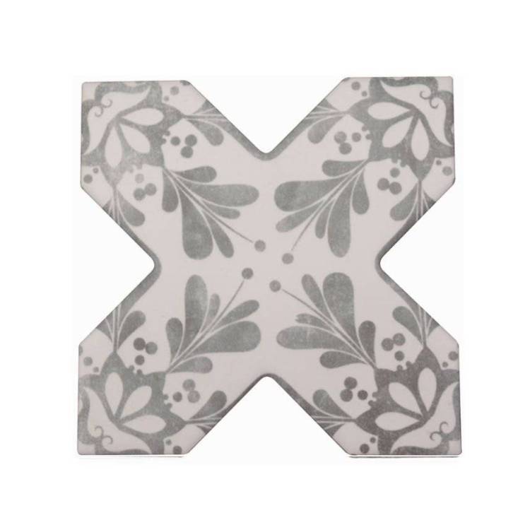 Керамогранит Cevica Becolors Cross Dec. Stencil Grey 13.25x13.25