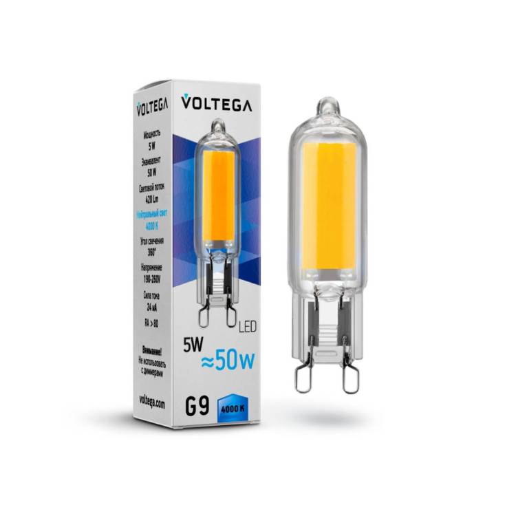 Светодиодная лампочка Voltega Capsule G9 7091