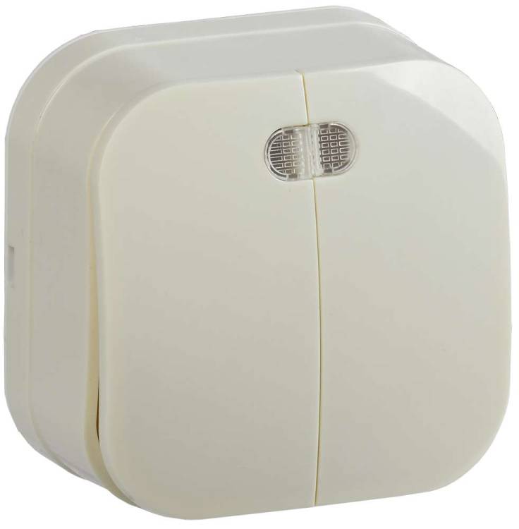 Выключатель 2-клавишный IEK Glory EVH21-K33-10 кремовый