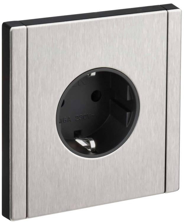 Розетка 1-местная с заземлением IEK Forte&Piano FP-R11-16-M-K50 никель