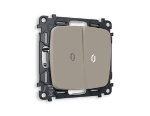 Комплект механизма 2-клавишного выключателя Ambrella Volt Omega MO364015