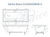 Ванна из искусственного камня Delice Bravo DLR330039RB-G 190x90, белая глянцевая, с черными ручками, без ножек фото 11