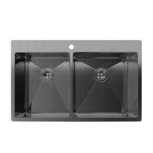 Кухонная мойка Rivelato Rinox 8050 B2 PVD черный