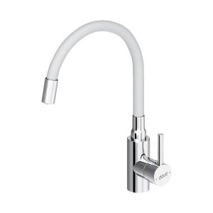 Смеситель для кухни Dorff Logic D3007633 с гибким изливом, белый
