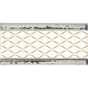 Бордюр Ape Ceramica Noblesse S001228 Cenefa Delis Blanco Silver 10x20