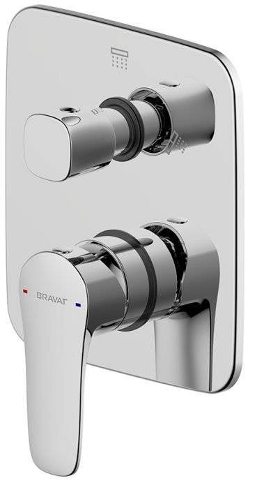 Смеситель для ванной Bravat Source PB8173218CP-2-ENG хром