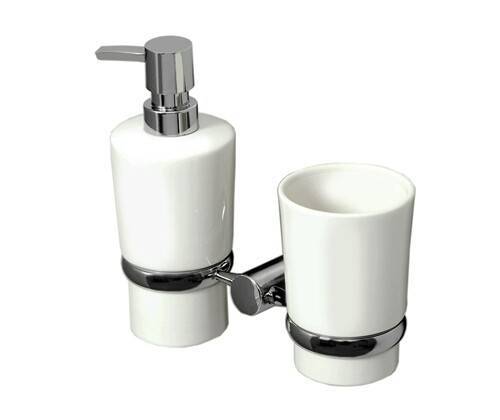 Держатель со стакананом и дозатором Wasserkraft K-28289 хром
