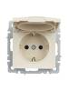 Розетка 1-местная с заземлением, шторками и крышкой IEK Brite BR-R16-16-44-K10 бежевый фото 8