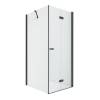 Душевое ограждение NEW TRENDY NEW SOLEO BLACK складные двери R 80x120x195 D-0238A/D-0149B (черный)