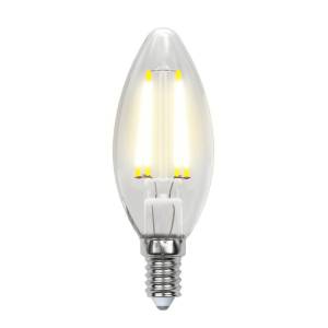 Лампа светодиодная филаментная Uniel Air C LED-C35-6W/WW/E14/CL GLA01TR