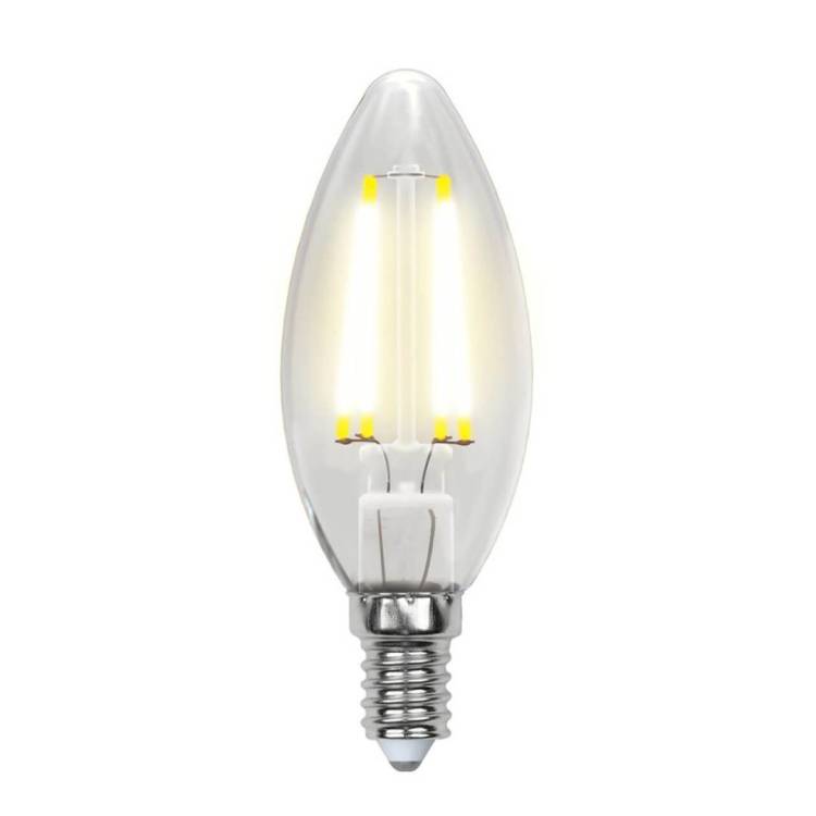 Лампа светодиодная филаментная Uniel Air C LED-C35-6W/WW/E14/CL GLA01TR