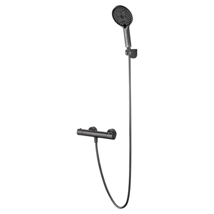 Смеситель для душа Wonzon & Woghand WW-B2065-A-BGG термостатический, темный графит