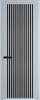 Межкомнатная дверь Profil Doors 3 AGP цвет профиля Серебро, стекло безопасное 6 мм мору черный 800x2000