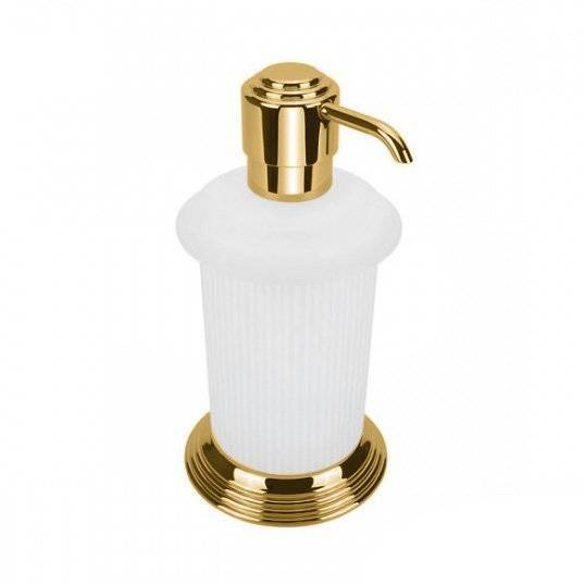 Дозатор для жидкого мыла Colombo Hermitage B9336.HPS-VAN золото, матовое стекло