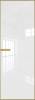 Межкомнатная дверь Profil Doors 1 AGN цвет профиля Золото, стекло безопасное 4 мм lacobel белый лак 800x2000