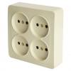 Розетка 4-местная Stekker София 49507