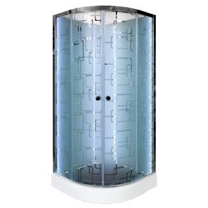 Душевая кабина AvaCan EM1580NLED с подсветкой, 80x80x210