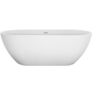 Акриловая ванна BelBagno Uno BB701-1700-750-K отдельностоящая, овальная, с ножками, со сливом-переливом, с донным клапаном