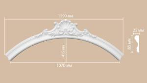 Радиус (1/4 круга) DECOMASTER 897174-151 83.5x2.5x8.5