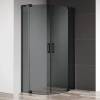 Душевой уголок Cezares Slider R 2 80/90 Grigio Nero профиль черный, стекло серое