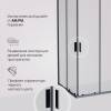 Душевой уголок Am.Pm Gem W90G-403-120290-BT профиль черный матовый, стекло прозрачное, 120x90 фото 6