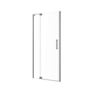 Душевая дверь в нишу Cezares SLIDER-B-1-80/90-C-GM профиль оружейная сталь, стекло прозрачное, 80x195