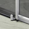 Душевая дверь в нишу MaybahGlass MGD-1639-5 профиль хром матовый, стекло графит матовый, 160x195 фото 2
